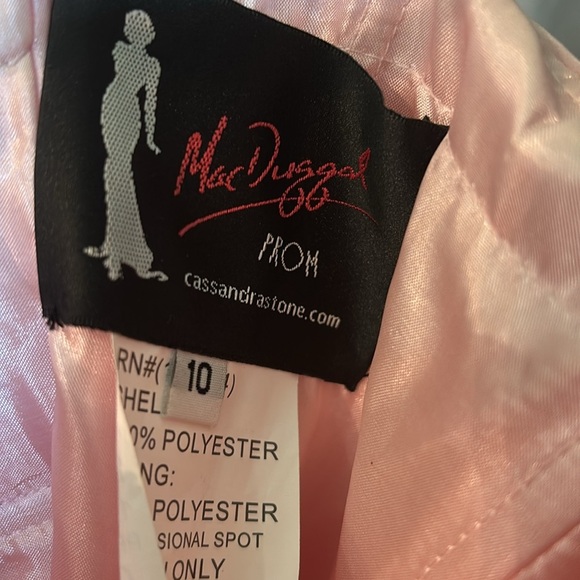 NWT Mac Duggal Pink Embellished Ruched Mermaid Strapless Gown Black Tie Pageant - Picture 3 of 6